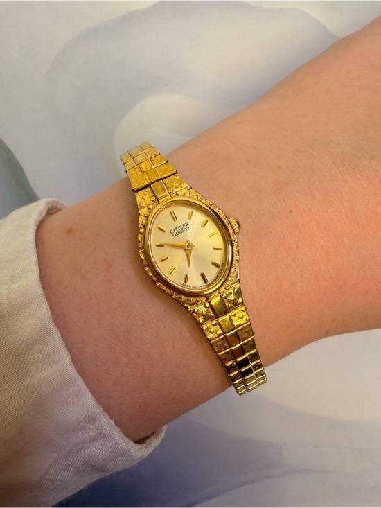 Citizen Accessories - Vintage Citizen Women's Gold-Tone Bracelet Watch with Champagne Dial